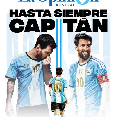Tapa especial de La Opinión Austral: Hasta siempre capitán