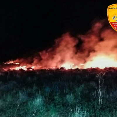 Bomberos extinguieron dos focos de incendio en pasturas de Gobernador Gregores