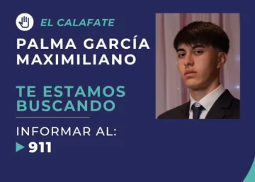 Buscan a un joven de 20 años desaparecido en El Calafate Buscan a un joven de 20 años desaparecido en El Calafate