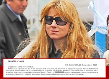 Renuncia de Natalia Mercado: el Consejo de la Magistratura abrió el concurso para cubrir la Fiscalía de El Calafate Renuncia de Natalia Mercado: el Consejo de la Magistratura abrió el concurso para cubrir la Fiscalía de El Calafate