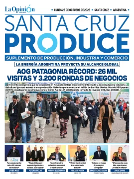 Tapa Suplemento Santa Cruz Produce: AOG Patagonia récord con más de 26.000 visitas y 3.200 rondas de negocios Tapa Suplemento Santa Cruz Produce: AOG Patagonia récord con más de 26.000 visitas y 3.200 rondas de negocios